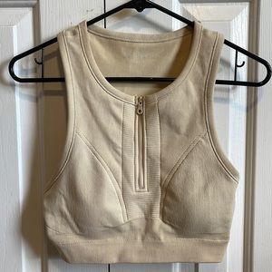 OFFLINE by Aerie seamless front zip long line sports bra size S